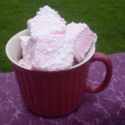 Raspberry Coconut Marshmallows Handmade Confection
