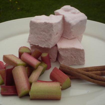 Rhubarb Cinnamon Marshmallows Handmade Candy