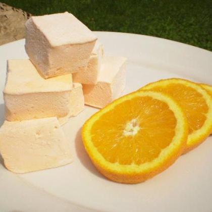 Orange marshmallows handmade confec..