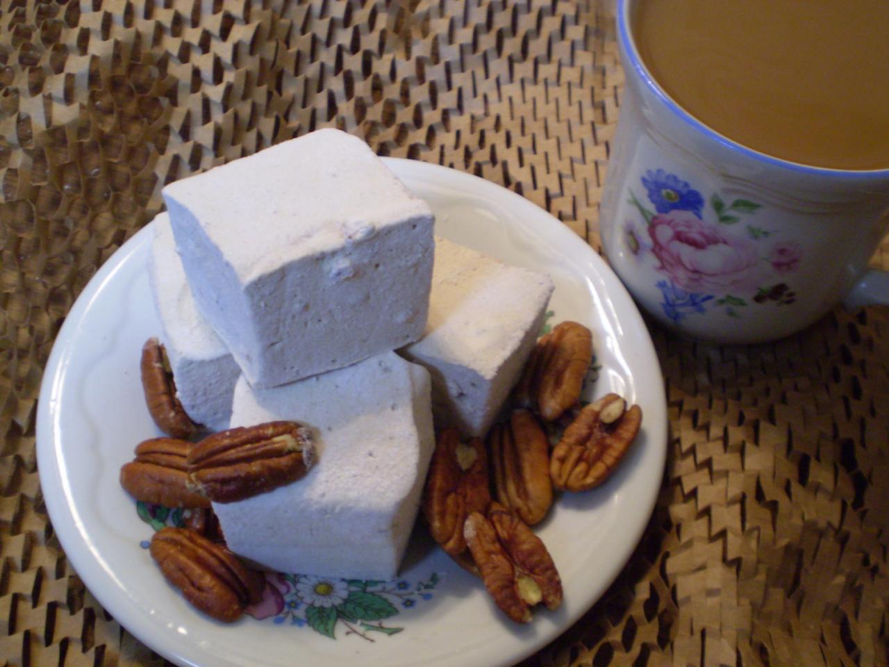 Coffee Cinnamon Pecan Marshmallows Gourmet Homemade Candy