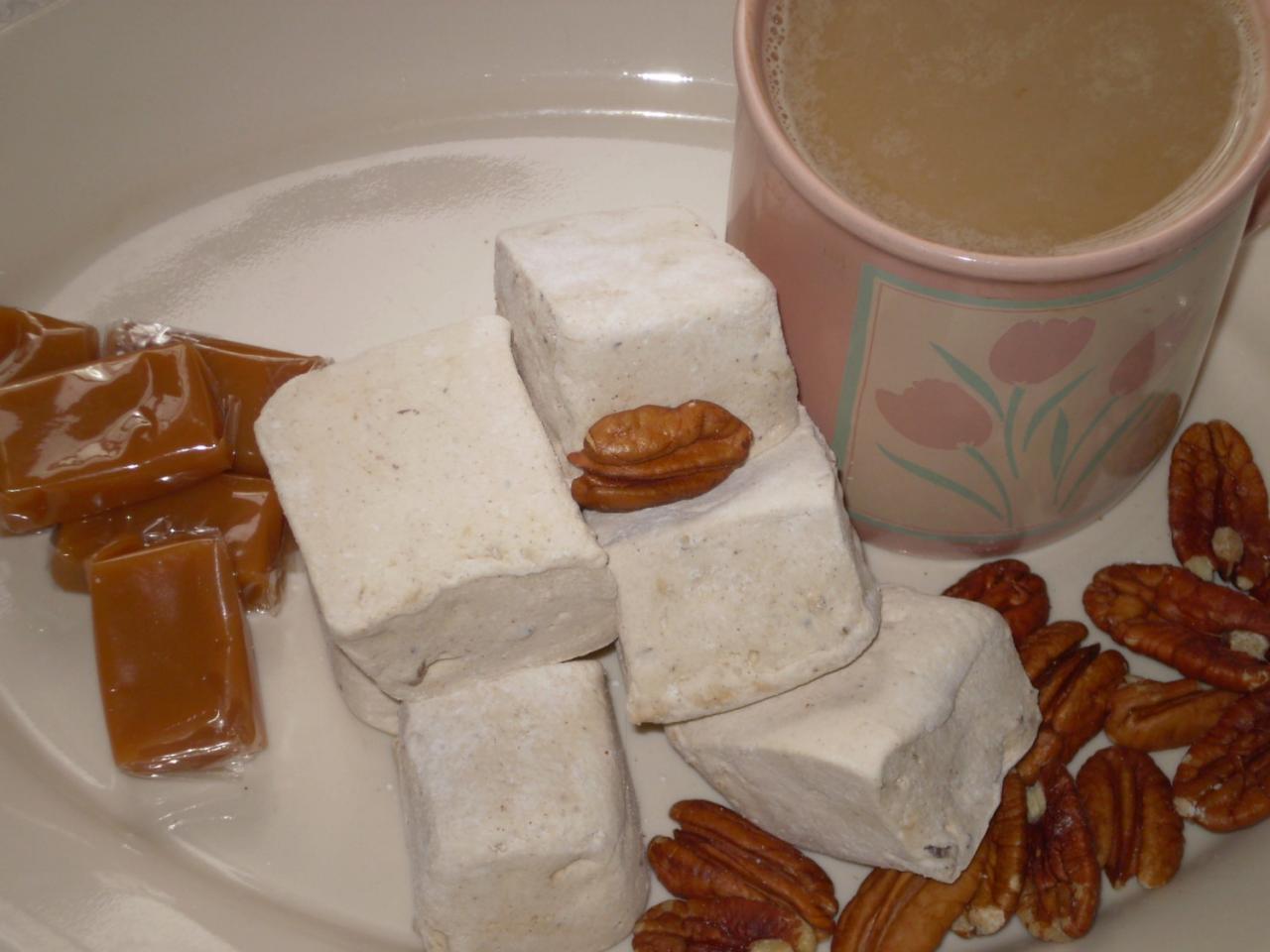Coffee Caramel Pecan Marshmallows Gourmet Artisan Confection