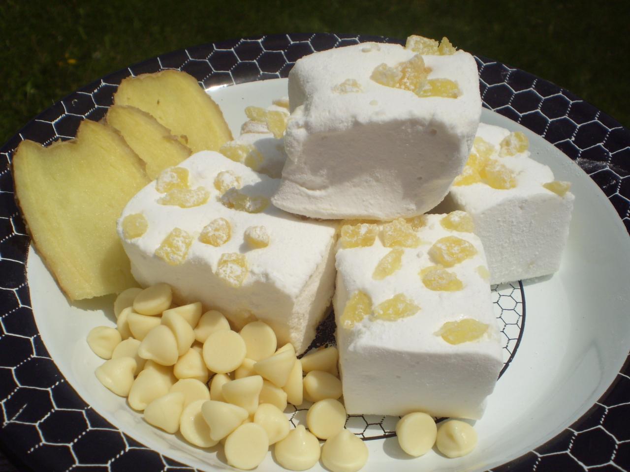 White Chocolate Ginger Marshmallows Gourmet Candy