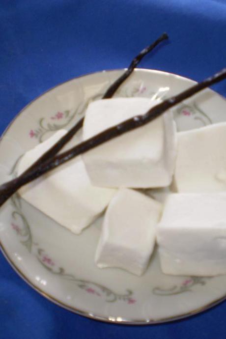 Vanilla bean marshmallows 18 piece gourmet handmade confections,