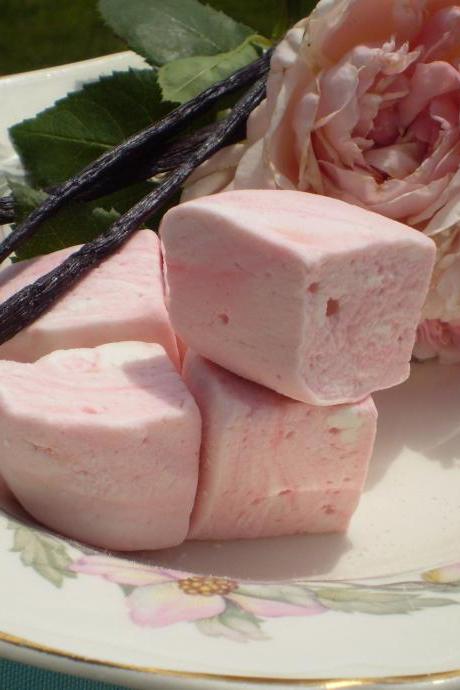 Vanilla Rose Marshmallows gourmet handmade candy