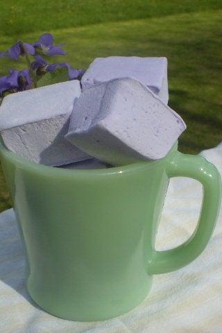 Violet marshmallows gourmet handmade confection