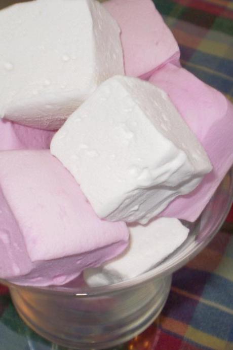 Vanilla Bean Marshmallows pink and white handcrafted candies